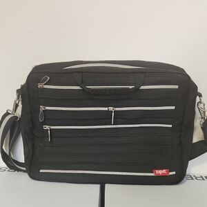 Zipit Black and Gray Men's Messenger Bag